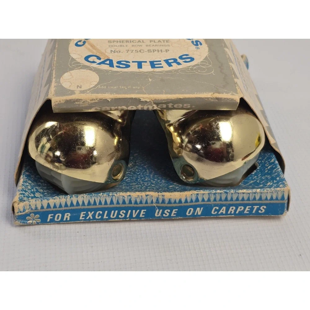 Vintage CARPETMATES CASTERS Stem Type 2 Inch 775C-SPH-P Lot of 4